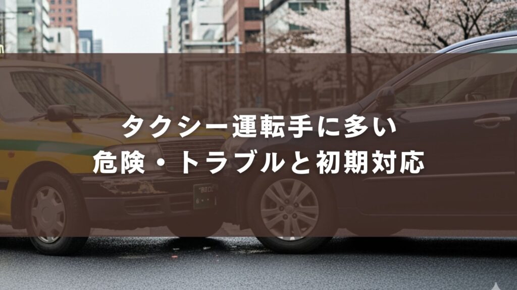 タクシー運転手に多い危険・トラブルと初期対応